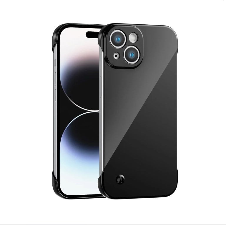 iPhone 15 Uyumlu Kamera Korumalı Yanları Açık Sararmaz Sert Mika Şeffaf Kılıf
