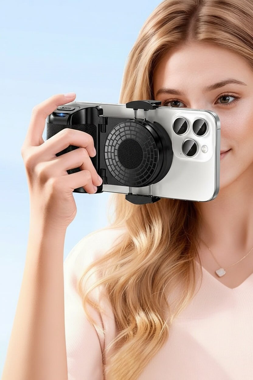 Vissona GoShot Trio Kumandalı Uzaktan Selfie Kiti Bluetooth Telefon Tutucu Çok Fonksiyonlu Çekim Aparatı