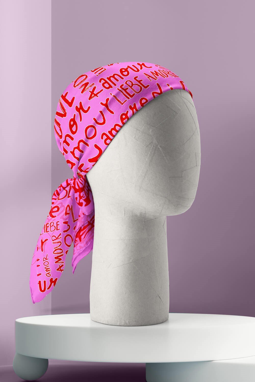 Vissona Amour Desenli İpek Bandana