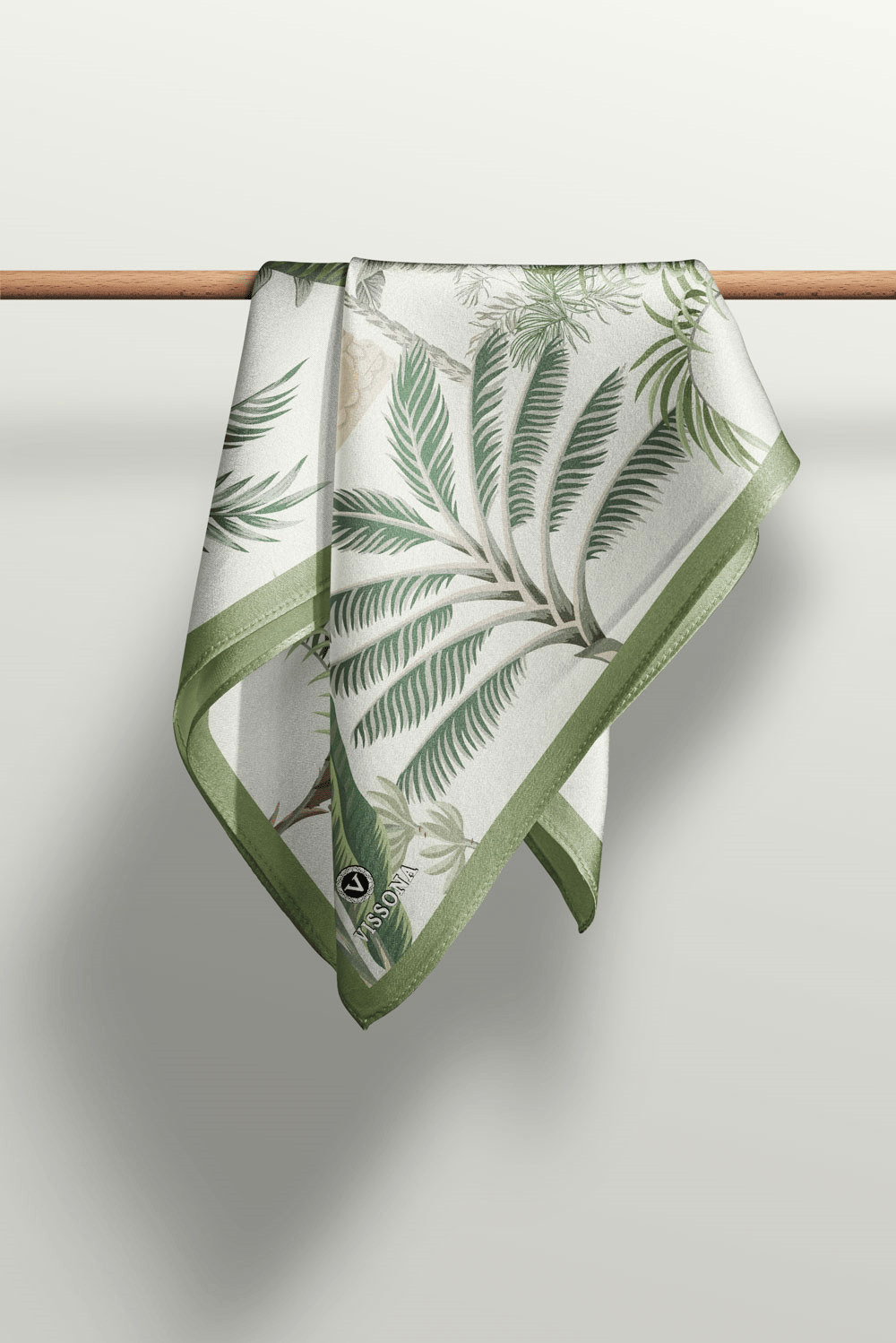 %100 İPEK FİL DESENLİ KADIN BANDANA 50X50