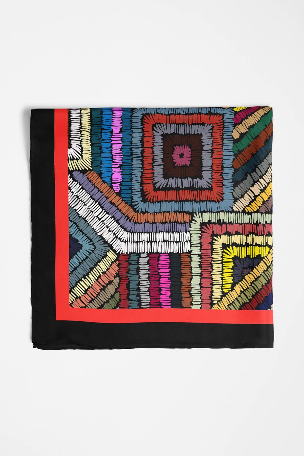 Violla Kadın Çok Renkli Otantik  Desenli 50x50 Bandana HYL DG0788-22