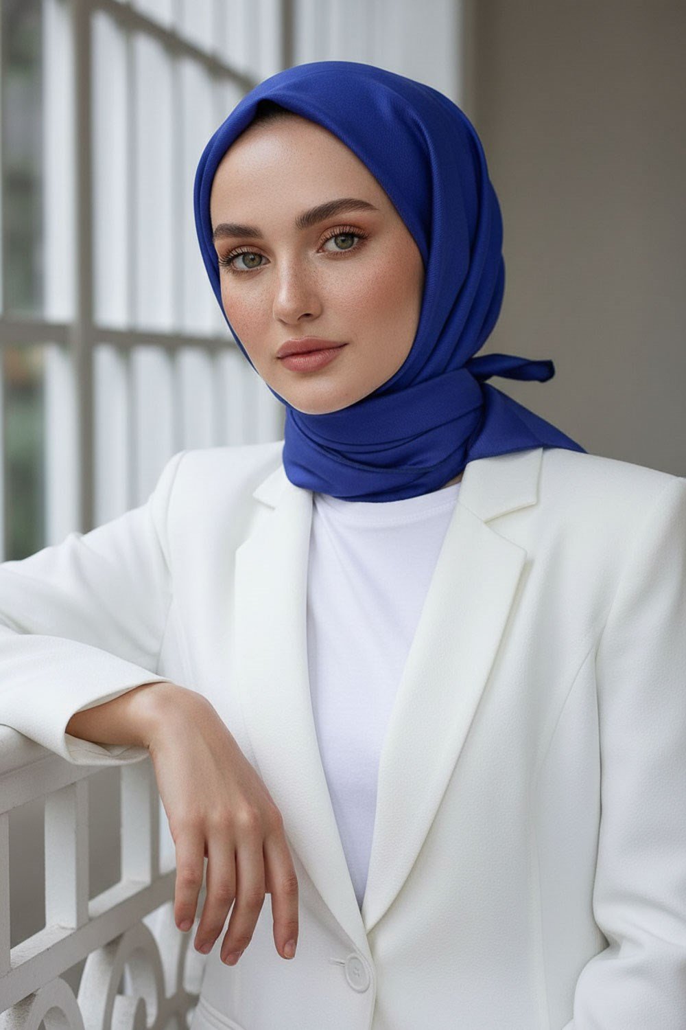 %100 Twill İpek Düz Parliement Mavisi Renkli Daha Tok Exclusive Serisi 90x90 Eşarp Dikim Şekli : El Dikişi