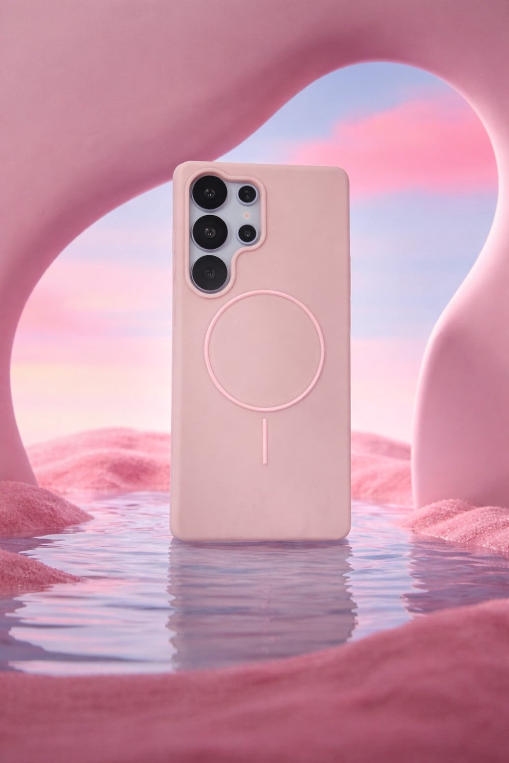 Samsung Galaxy S25 Ultra Kılıf – İçi Kadife – MagSafe Uyumlu – Pembe Renk – Telefon Kılıfı