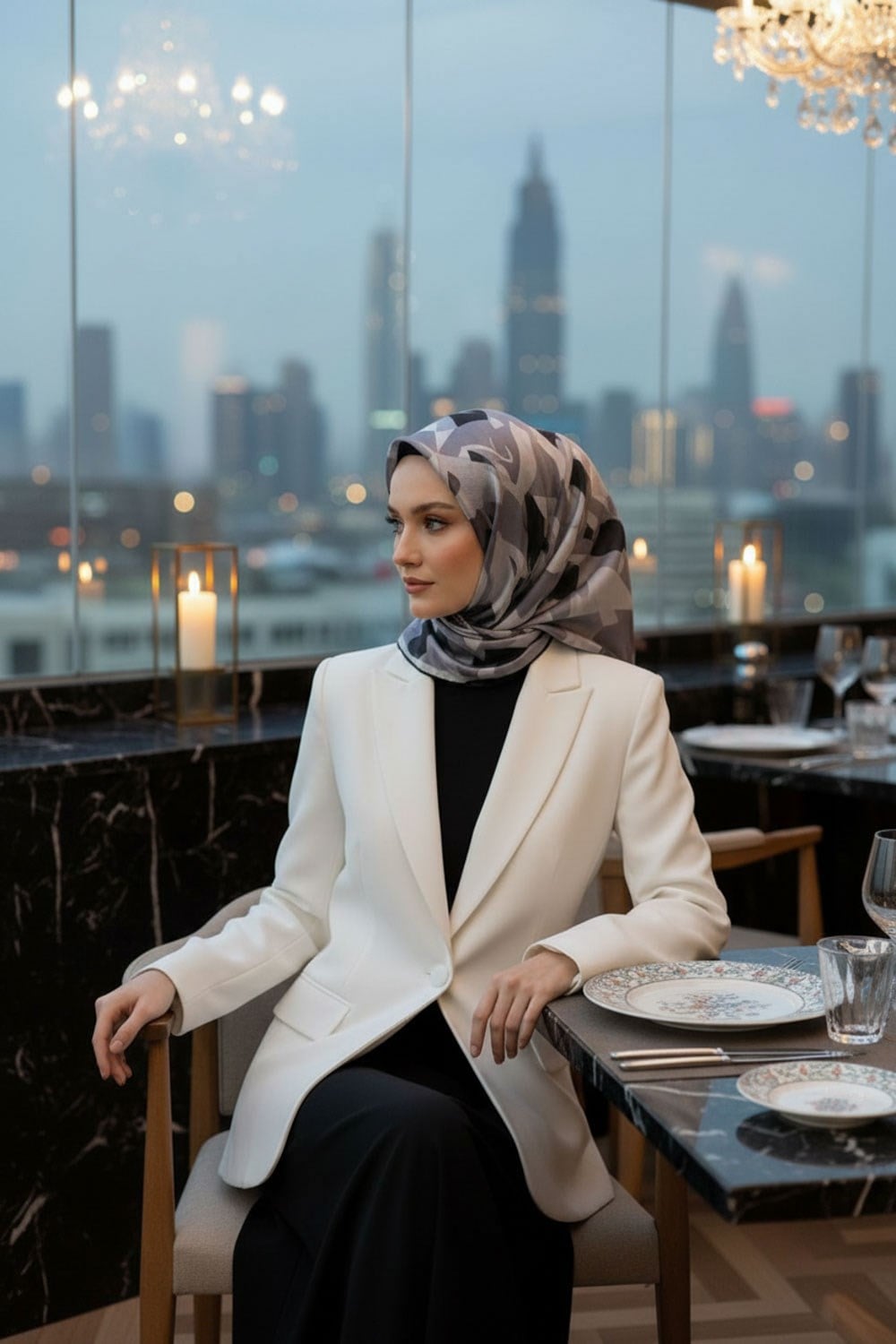 %100 Twill İpek Çiçek Desenli Mint Yeşili - Lila Renkli 90x90 Eşarp Dikim Şekli : El Dikişi