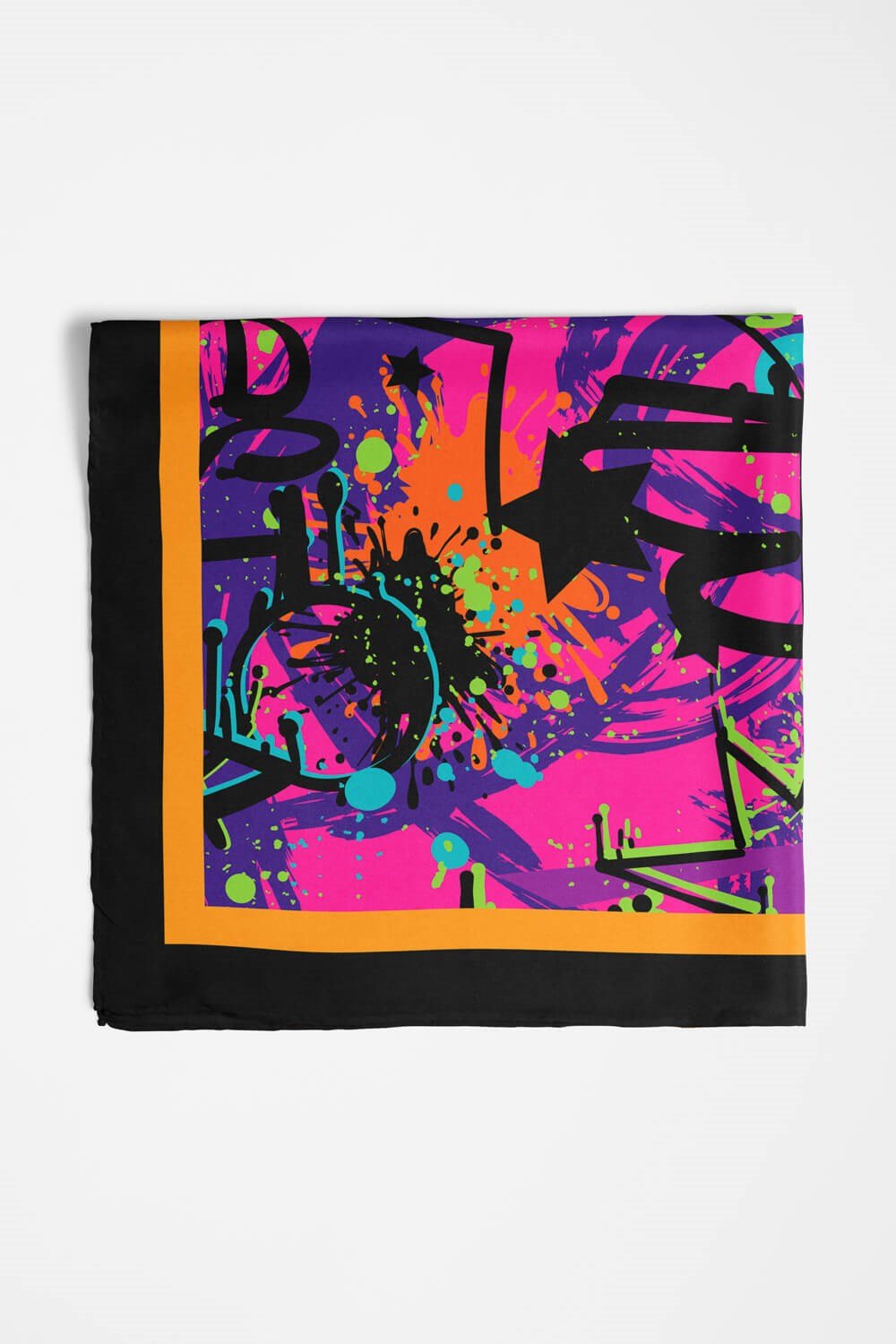 Violla B35 Kadın Pembe The X Desenli 50x50 Bandana DG0823-22