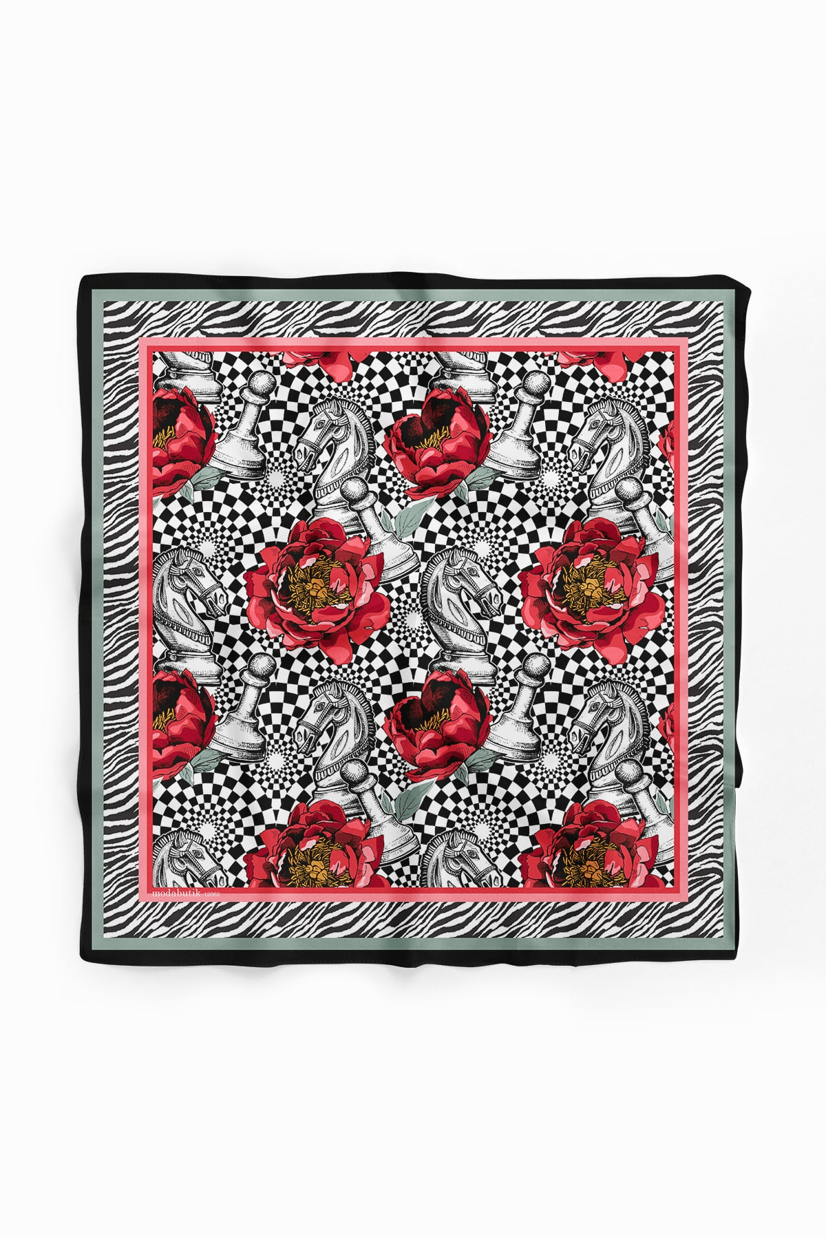 C76 CHECK HORSE  TASARIMLI BANDANA DG12082