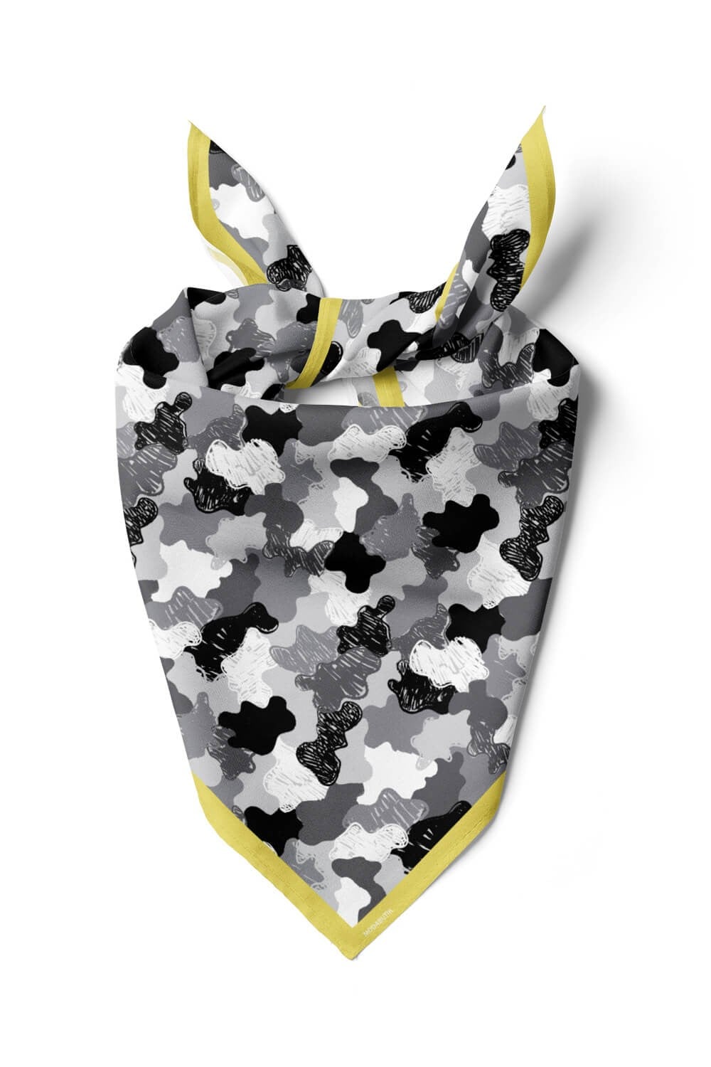 Violla D98 Kadın Egzotik Desenli Bandana 50x50 Gri DG0255-22