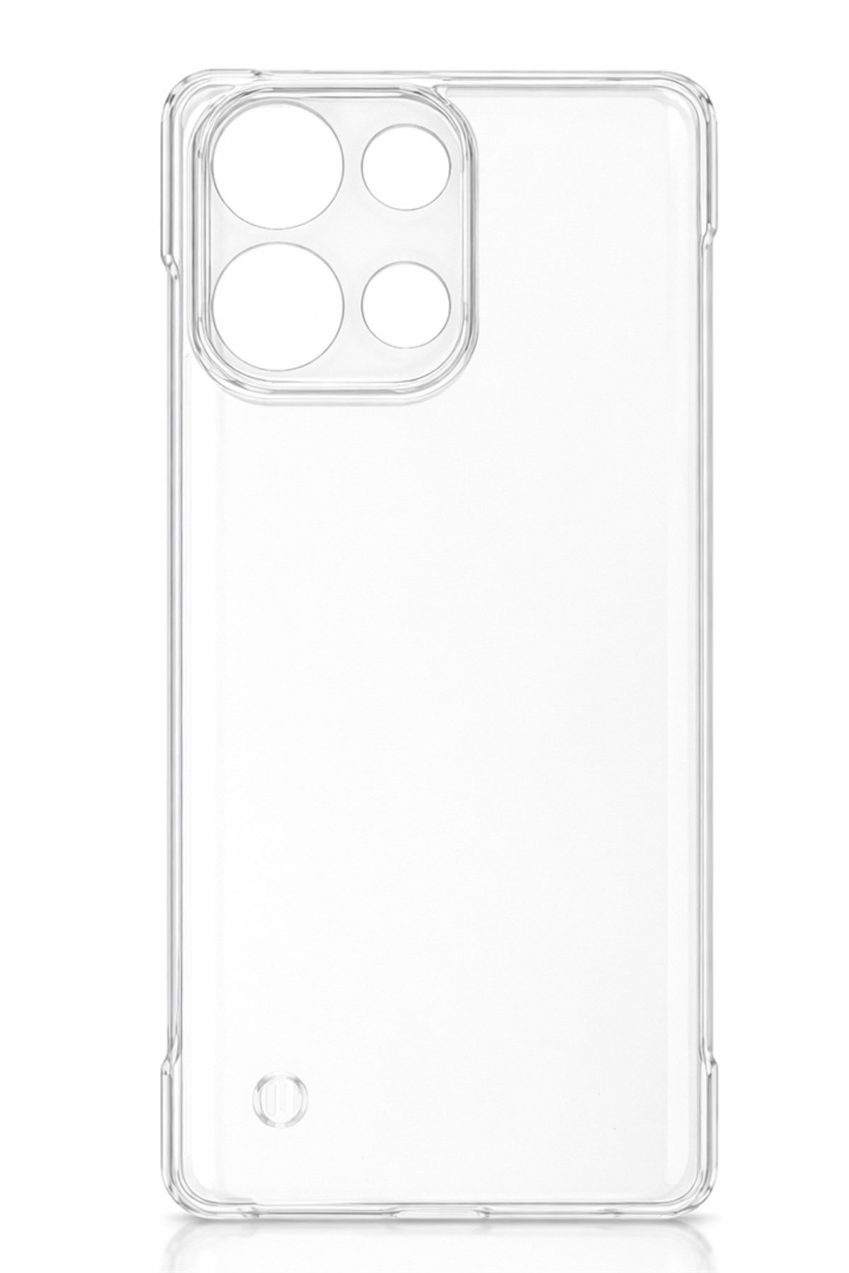 Redmi Note 13 4G-5G Uyumlu Kamera Korumalı Yanları Açık Sararmaz Sert Mika Şeffaf Kılıf