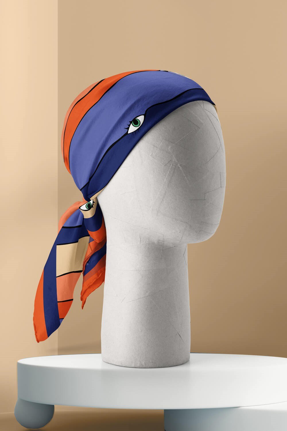 A12 Violla Göz Desenli Bandana