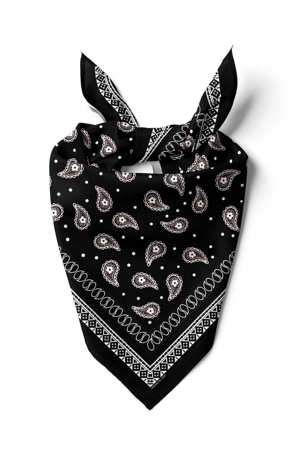 Violla F46 Kadın Siyah Beyaz Şal Desenli 50x50 Bandana HYL DG01359-22