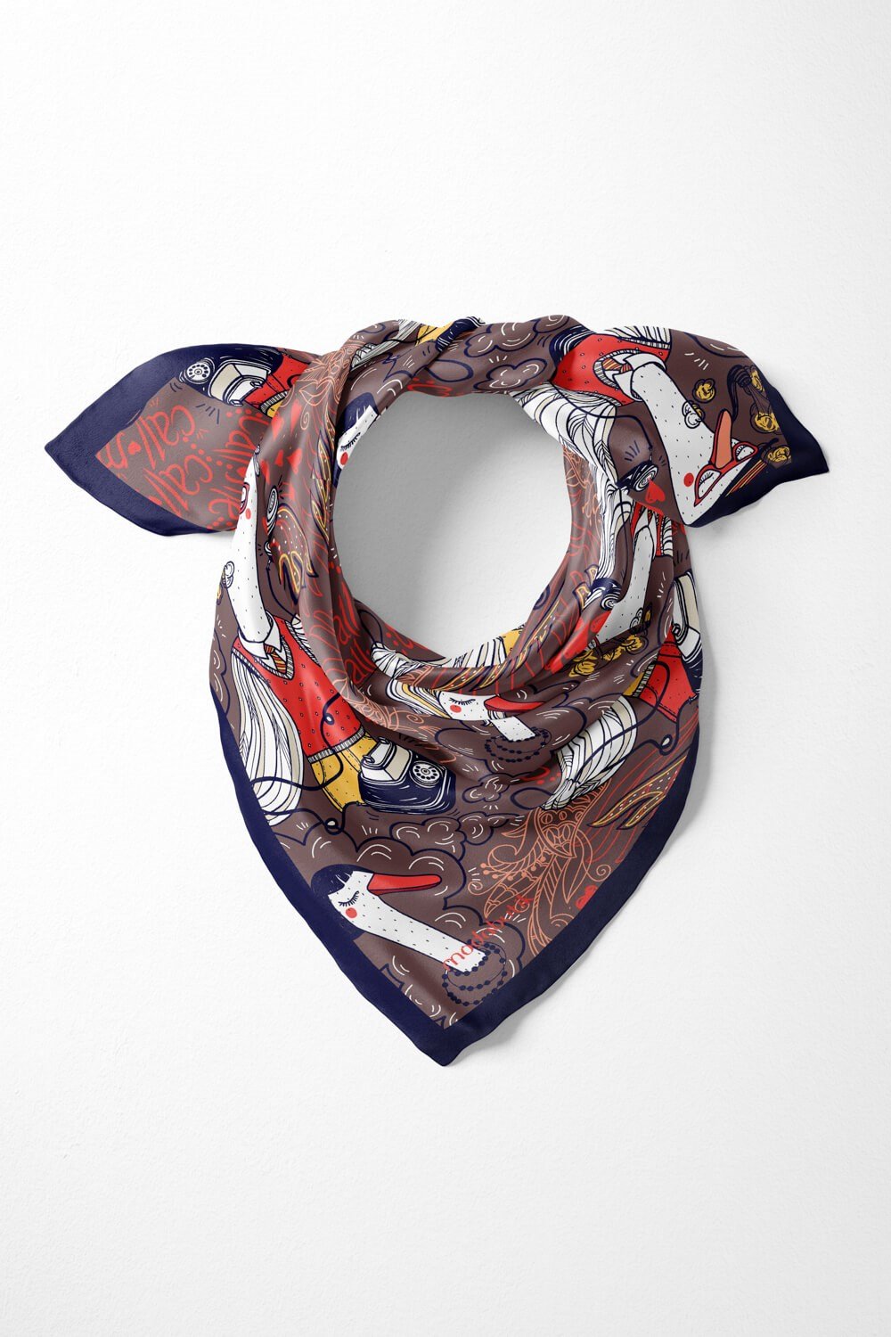 H3 Violla Ördek Desenli Bandana