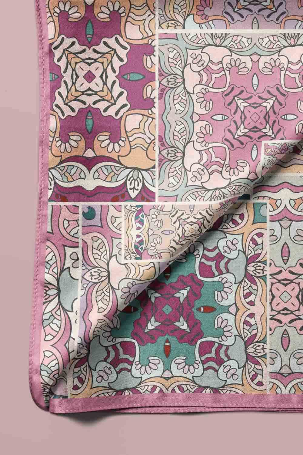 100% Silk Headscarf for Women - 22