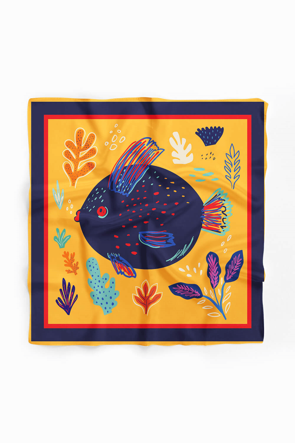 B58 Modabutik Balık Desenli Bandana