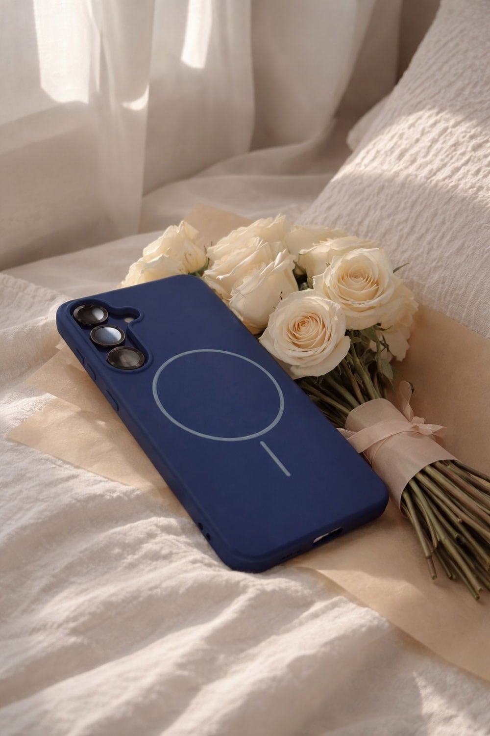 Samsung Galaxy S25 Kılıf – İçi Kadife – MagSafe Uyumlu – Lacivert Renk – Telefon Kılıfı