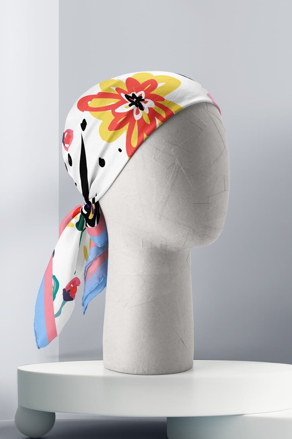 B7 Violla Çiçek Desenli Bandana