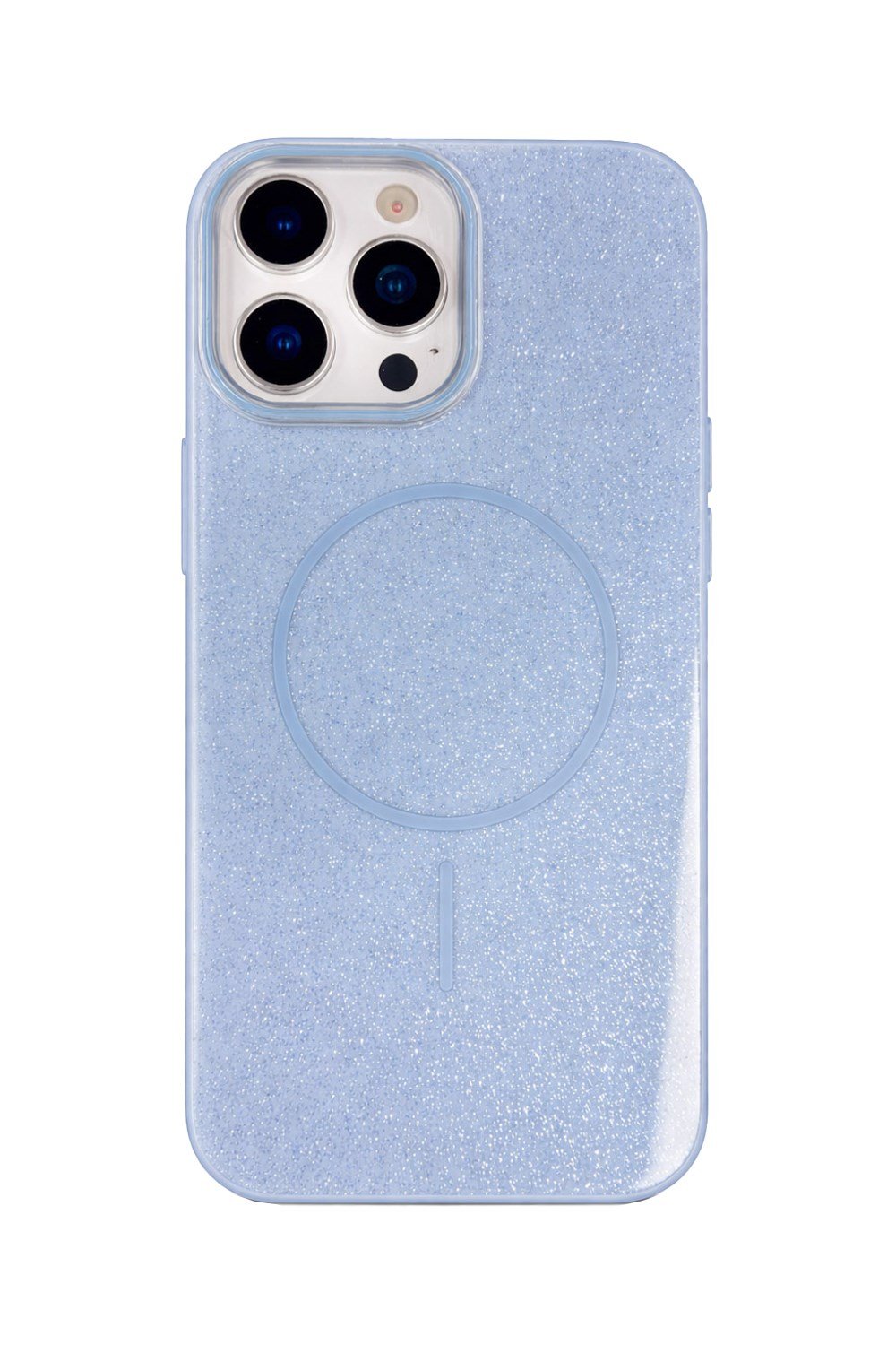 iPhone 16 Pro Max Kılıf – MagSafe Uyumlu – Simli Lüks Silikon Telefon Kılıfı