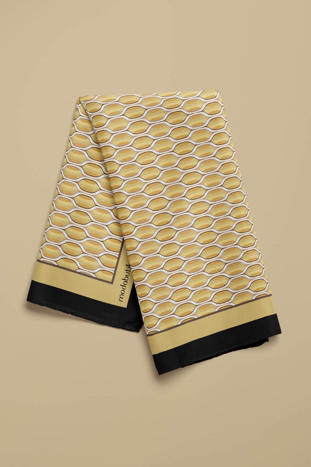 Violla Kadın Geometrik Desenli 50x50 Bandana HYL DG01605-22