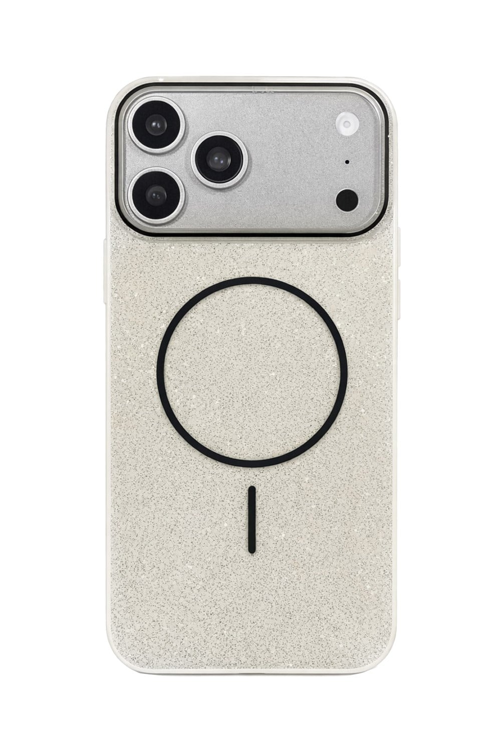 iPhone 17 Pro max Uyumlu Telefon Kılıfı Magsafe Wireless Şarj Özellikli Simli Lüks Silikon Kılıf