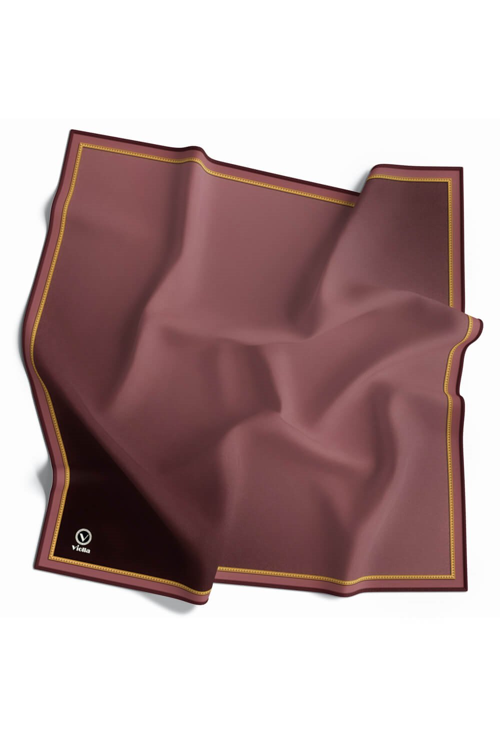 Twill Degrade Desenli Pudra Renkli 90x90 Eşarp (İpek İçermez) Kenar Dikiş Şekli El Dikişli