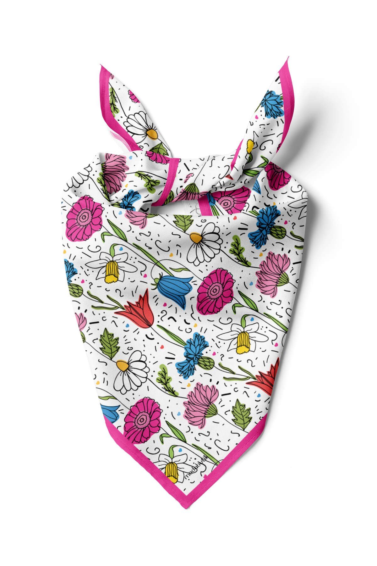 B89 Violla Çiçek Desenli Kadın Bandana