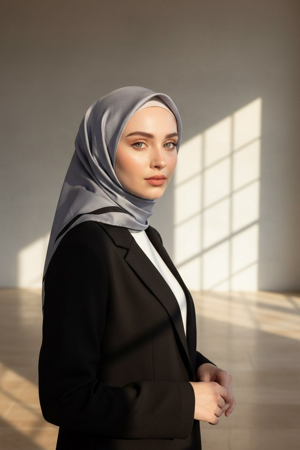 100% Twill İpek Düz Renk Bordür Desenli Gri Siyah Renkli Daha Tok Exclusive Serisi 90x90 Dikim Şekli : El Dikişi Eşarp