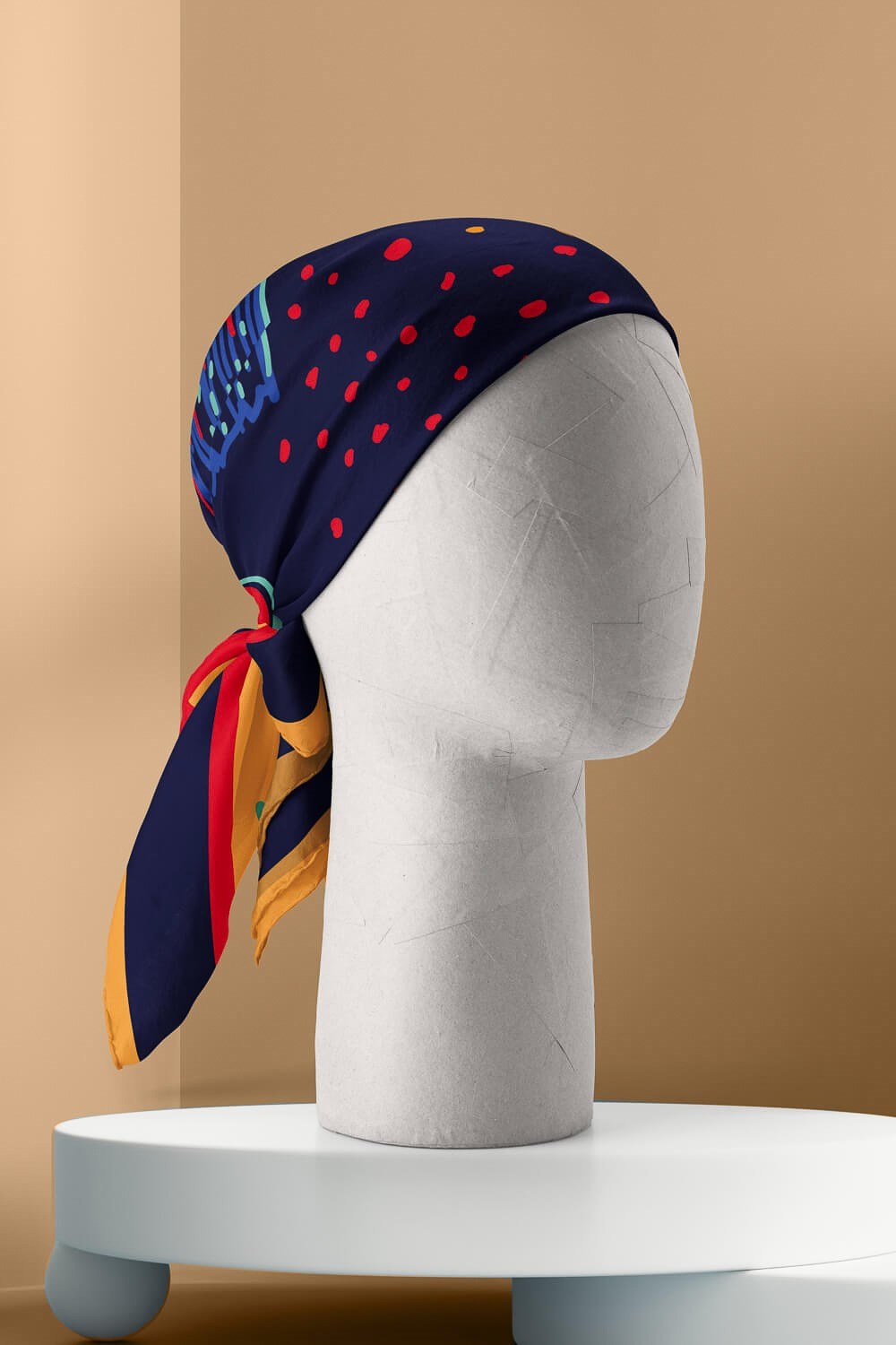 B58 Violla Balık Desenli Bandana