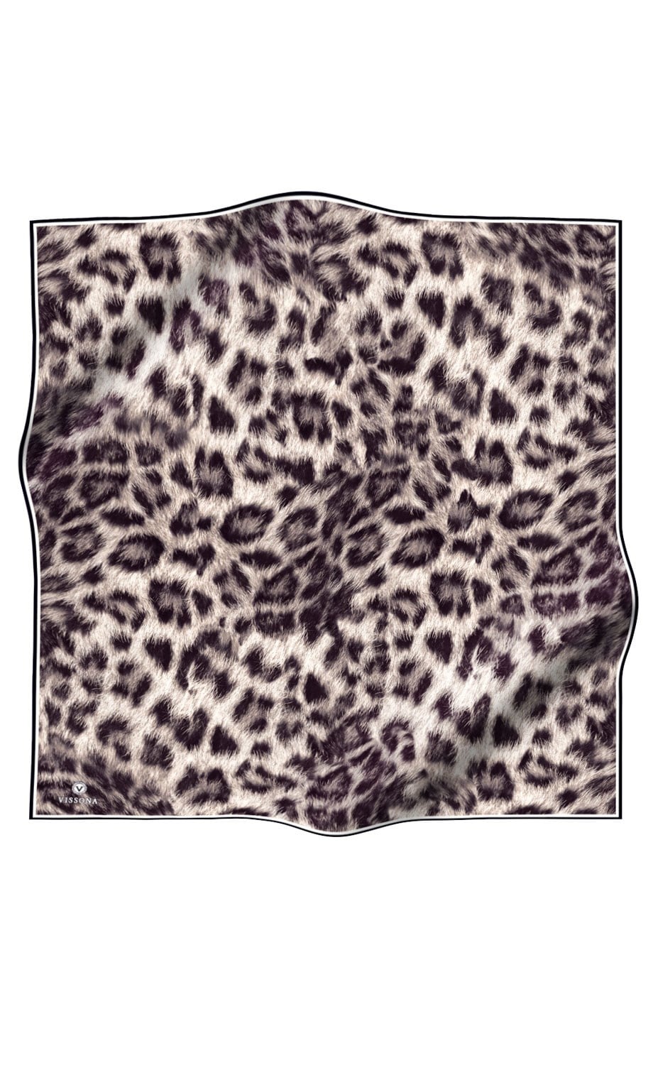 % 57 İPEK % 43 VİSKON Twill İpek Leopar Desenli Bej - Siyah  Renkli 90x90 Eşarp Dikim Şekli : El Dikişi