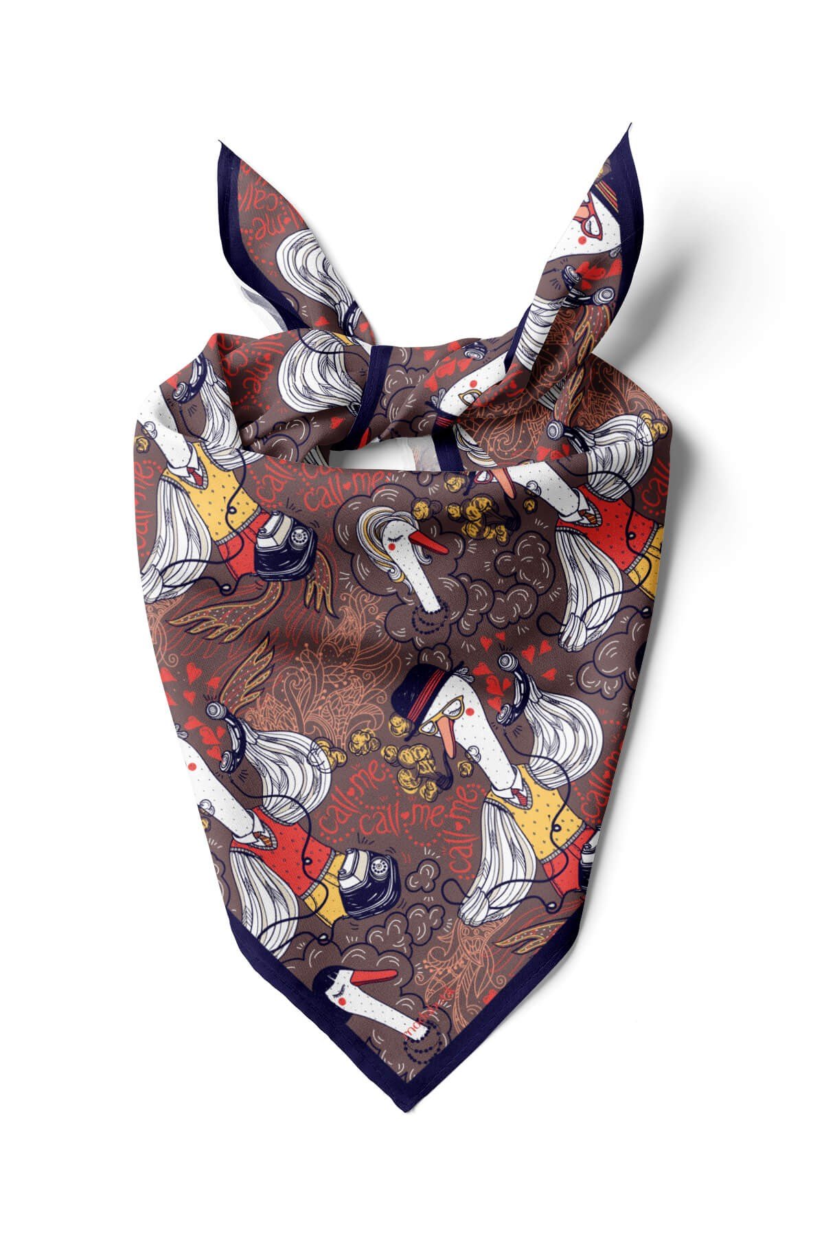 H3 Violla Ördek Desenli Bandana