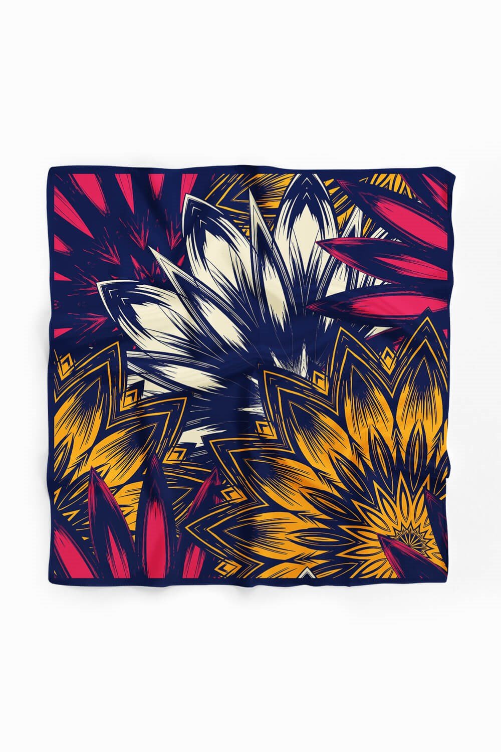 B47 Violla Çiçek Desenli Bandana
