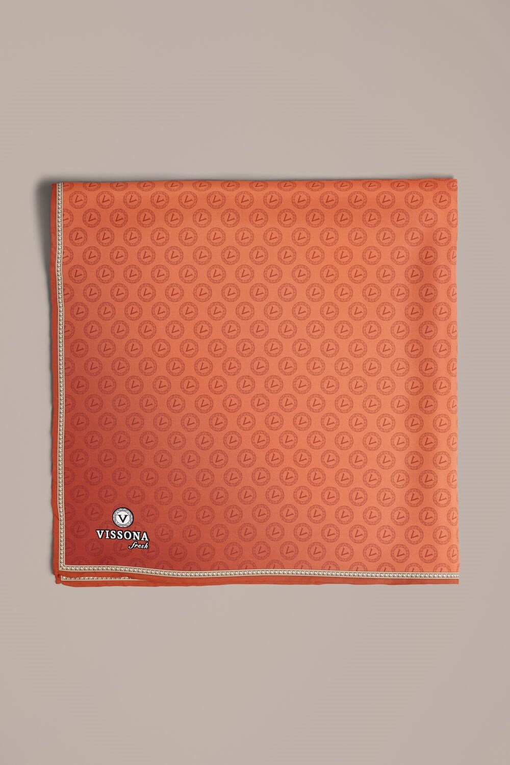 %100 İpek Kadın Desenli Bandana 80x80