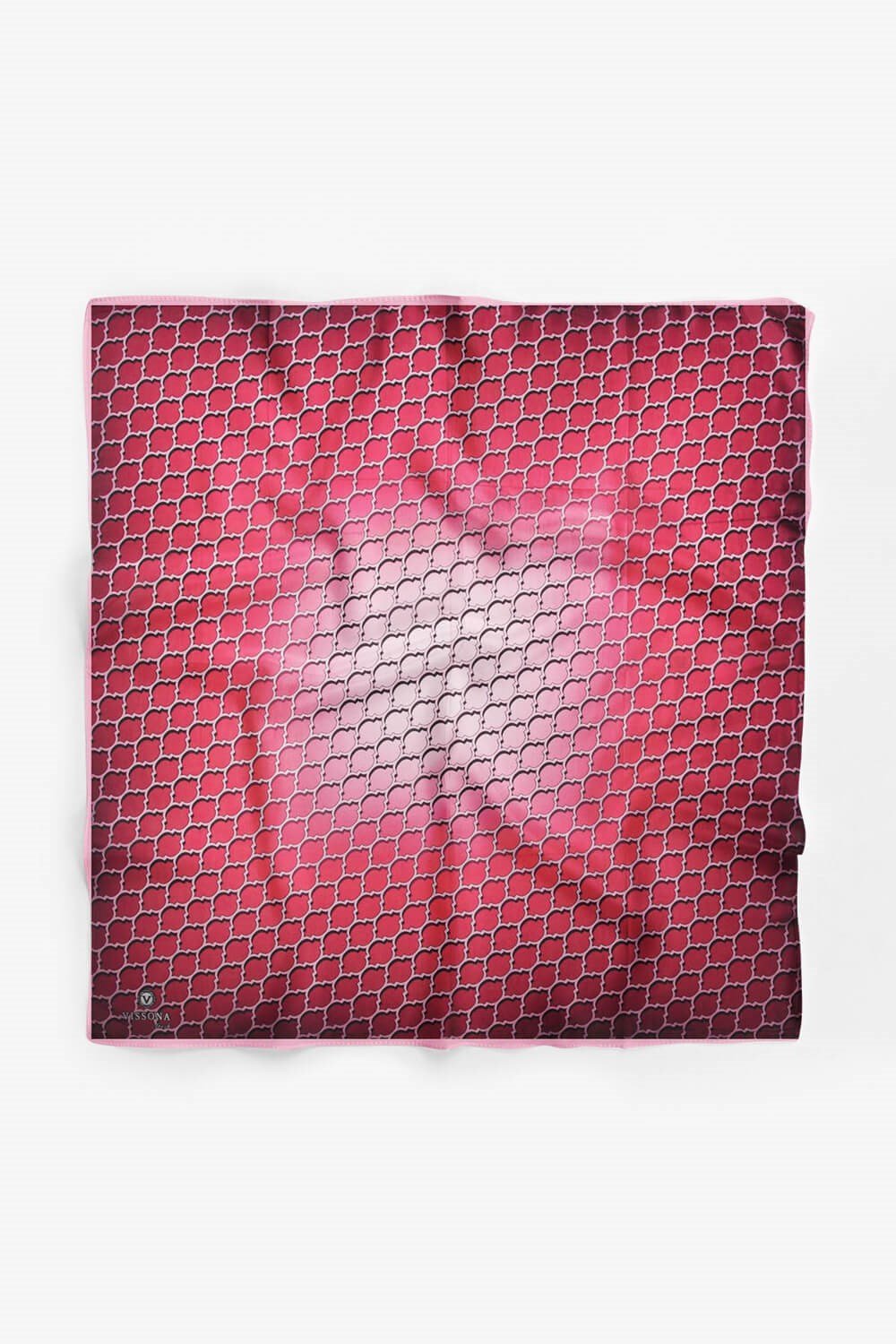 %100 İpek Kadın Desenli Bandana 80x80