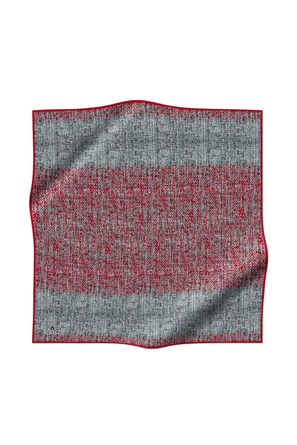 %100 Twill İpek Dokulu Desen Bordo - Camel Renkli 90x90 Eşarp Kenar Dikiş Şekli El Dikişli