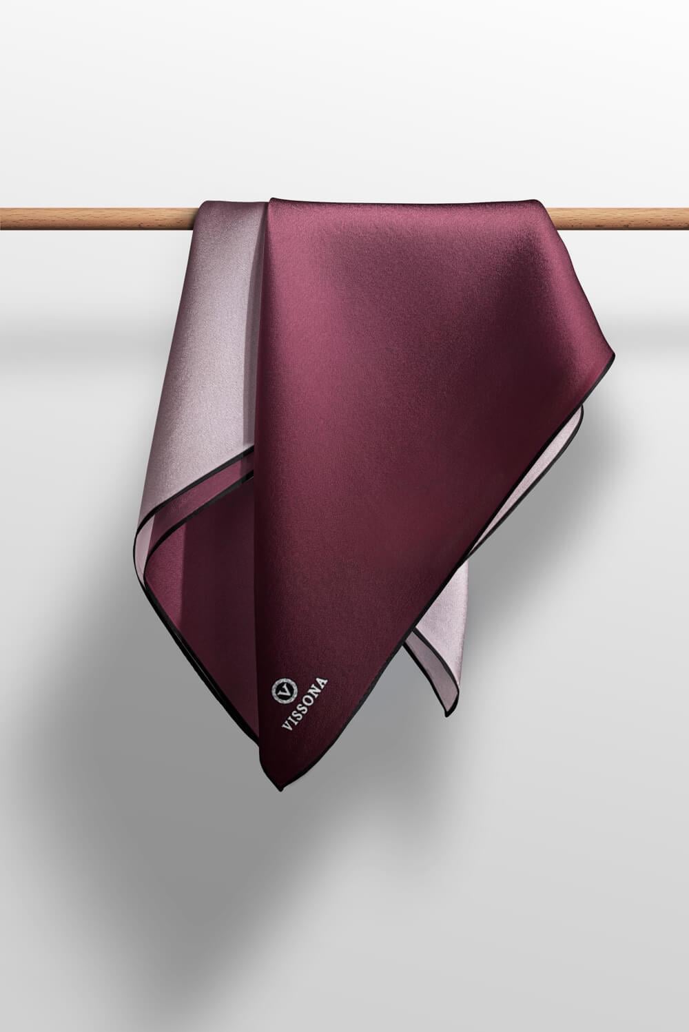 %100 Twill İpek Degrade Desenli Soğan Kabuğu Renkli 90x90 Eşarp Dikim Şekli : El Dikişi