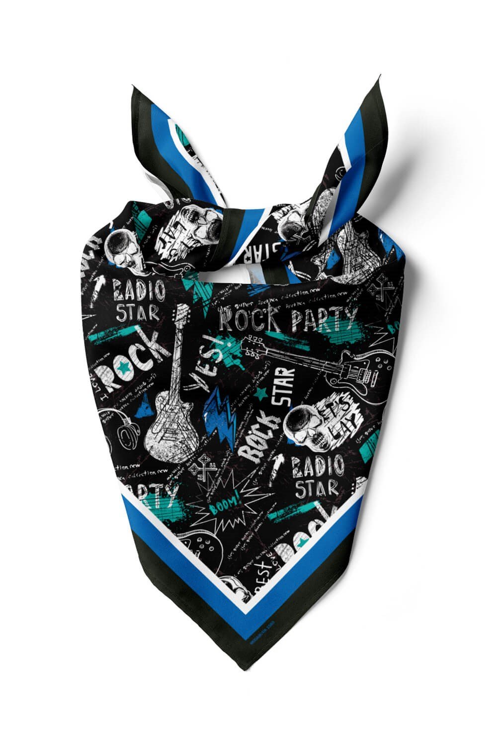Violla H29 Kadın Yes Rock Desenli 50x50 Bandana HYL DG01565-22