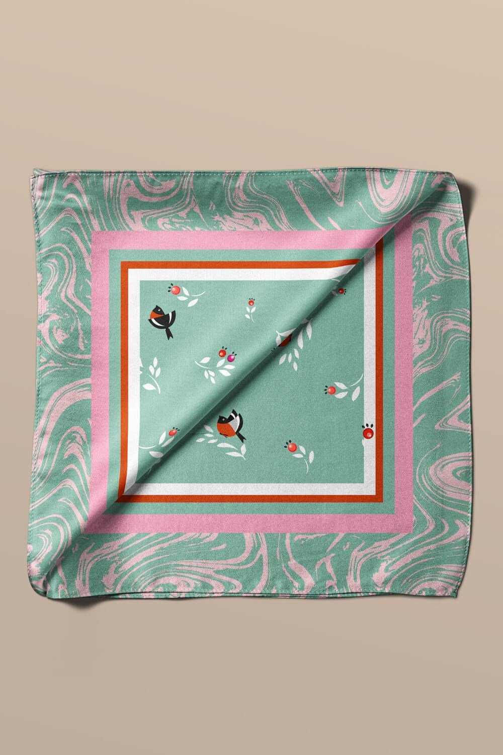 Violla F115 ÇITIR RETRO DESENLİ BANDANA DG12076