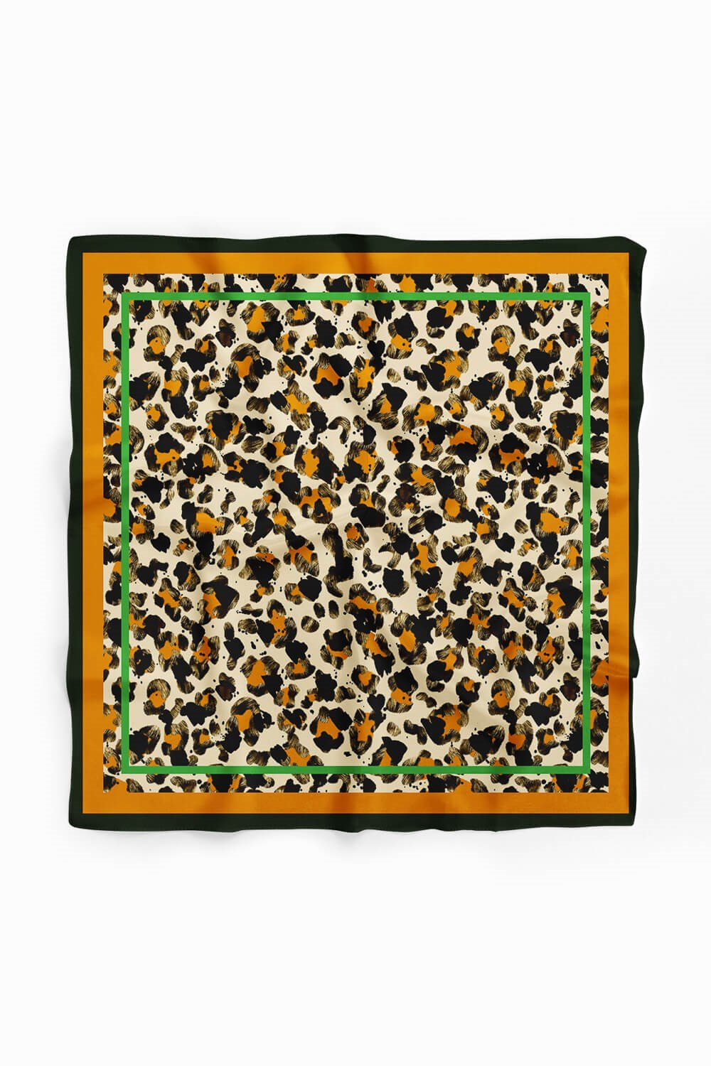 Violla F19 Kadın Kahve Suluboya Desenli 50x50 Bandana