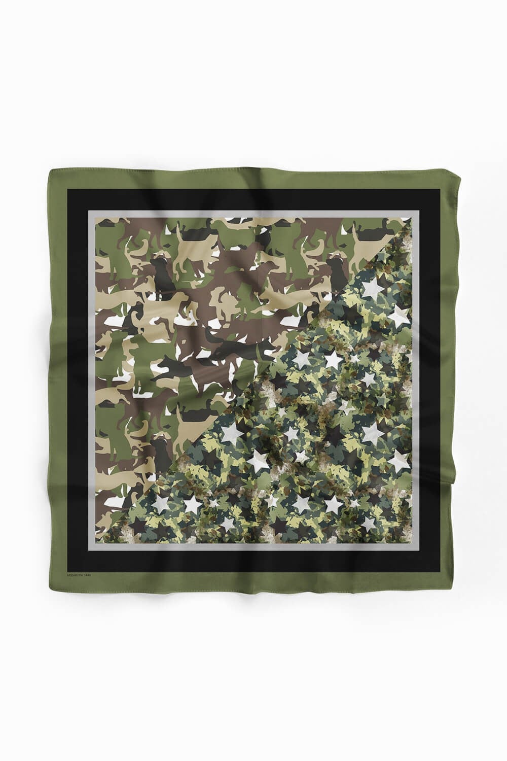 Violla G30 Kadın Haki Animals Desenli 50x50 Bandana Dg01449-22
