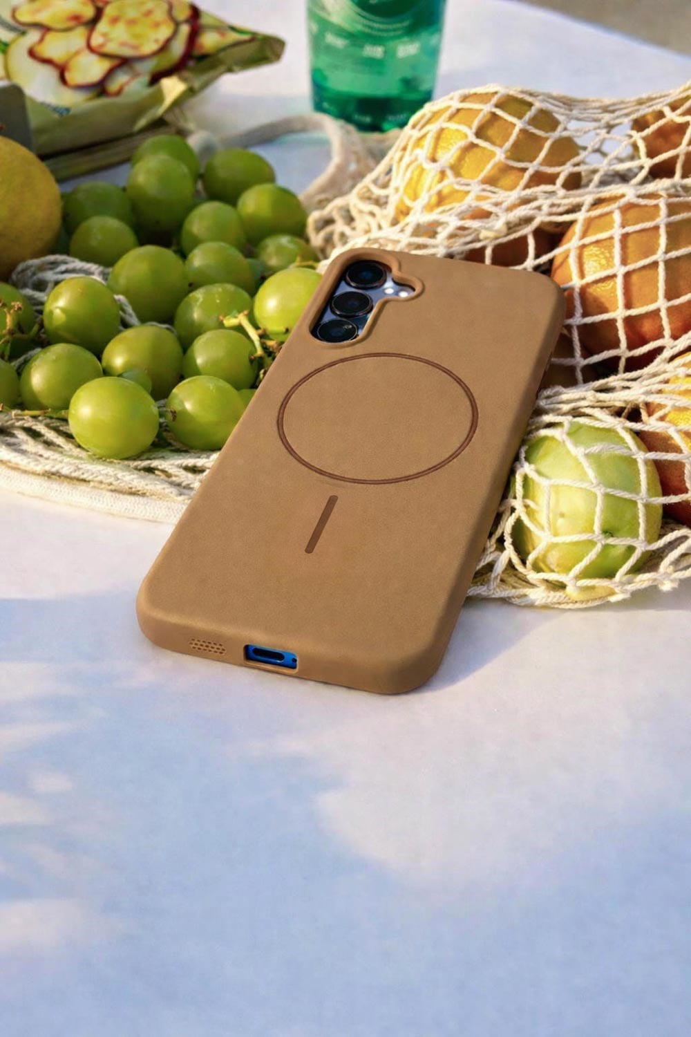 Samsung Galaxy S25 Kılıf – İçi Kadife – MagSafe Uyumlu – Camel Renk – Telefon Kılıfı
