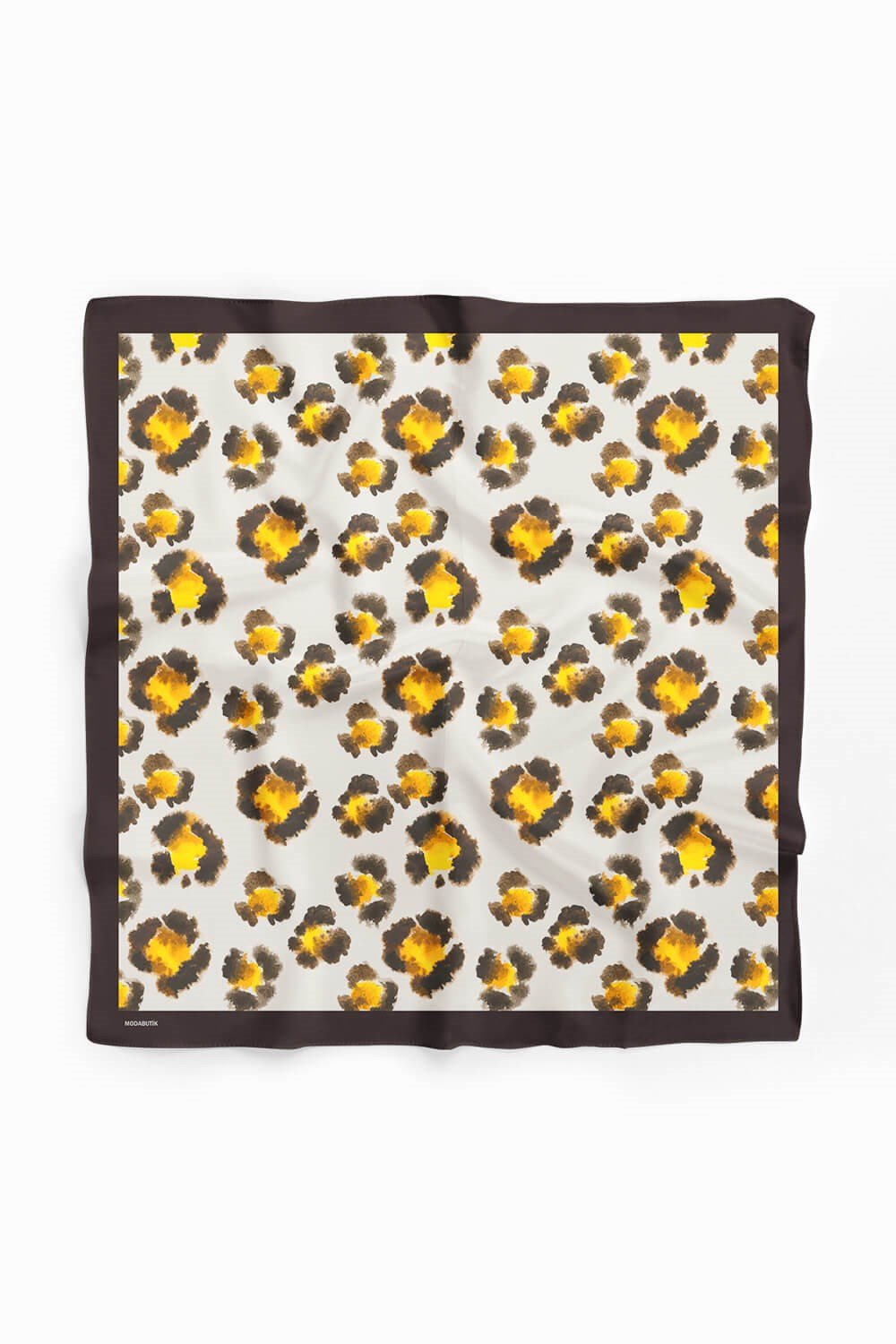 Violla D49 Kadın Egzotik Desenli Bandana 50x50 Sarı DG0287-22