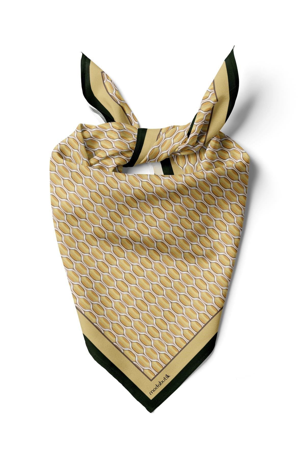 Violla Kadın Geometrik Desenli 50x50 Bandana HYL DG01605-22