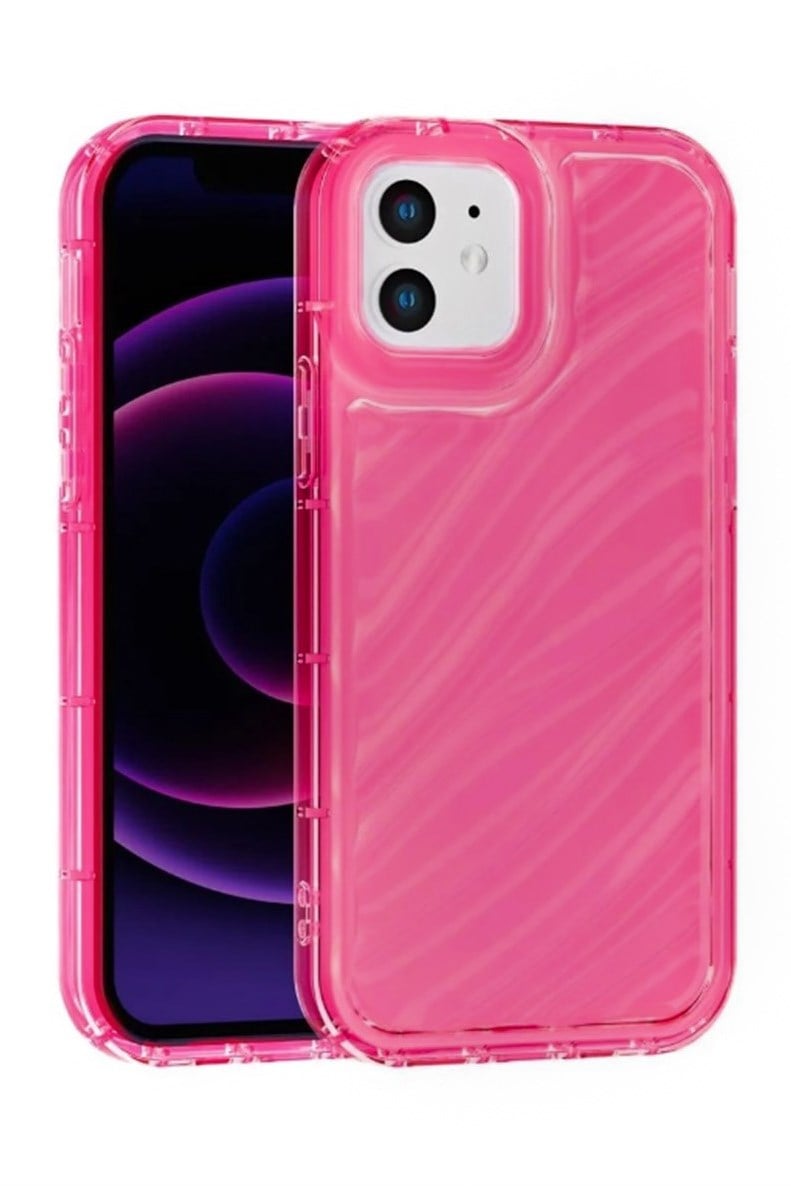 iPhone 11 Kılıf – Kabartmalı Parlak Desenli Darbe Emici Silikon Telefon Kılıfı