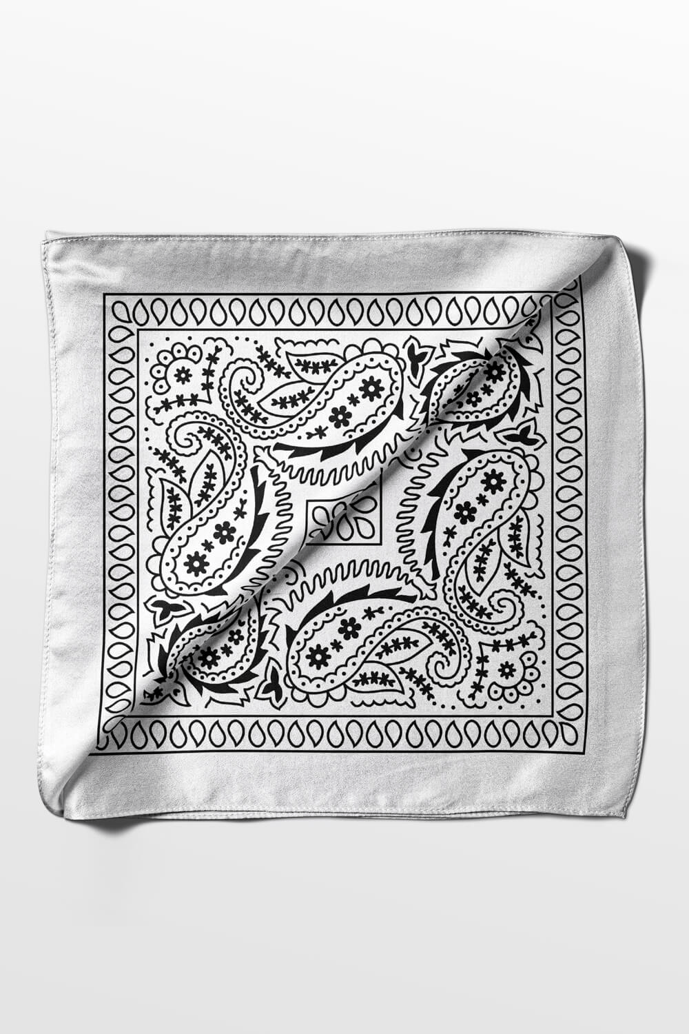 A4 WHITE ŞALLI BANDANA DG12196
