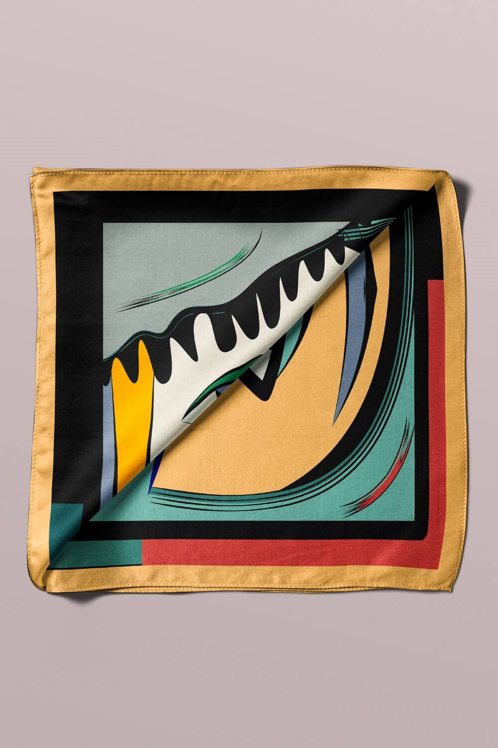 D91 Modabutik Kübizm Desenli Bandana