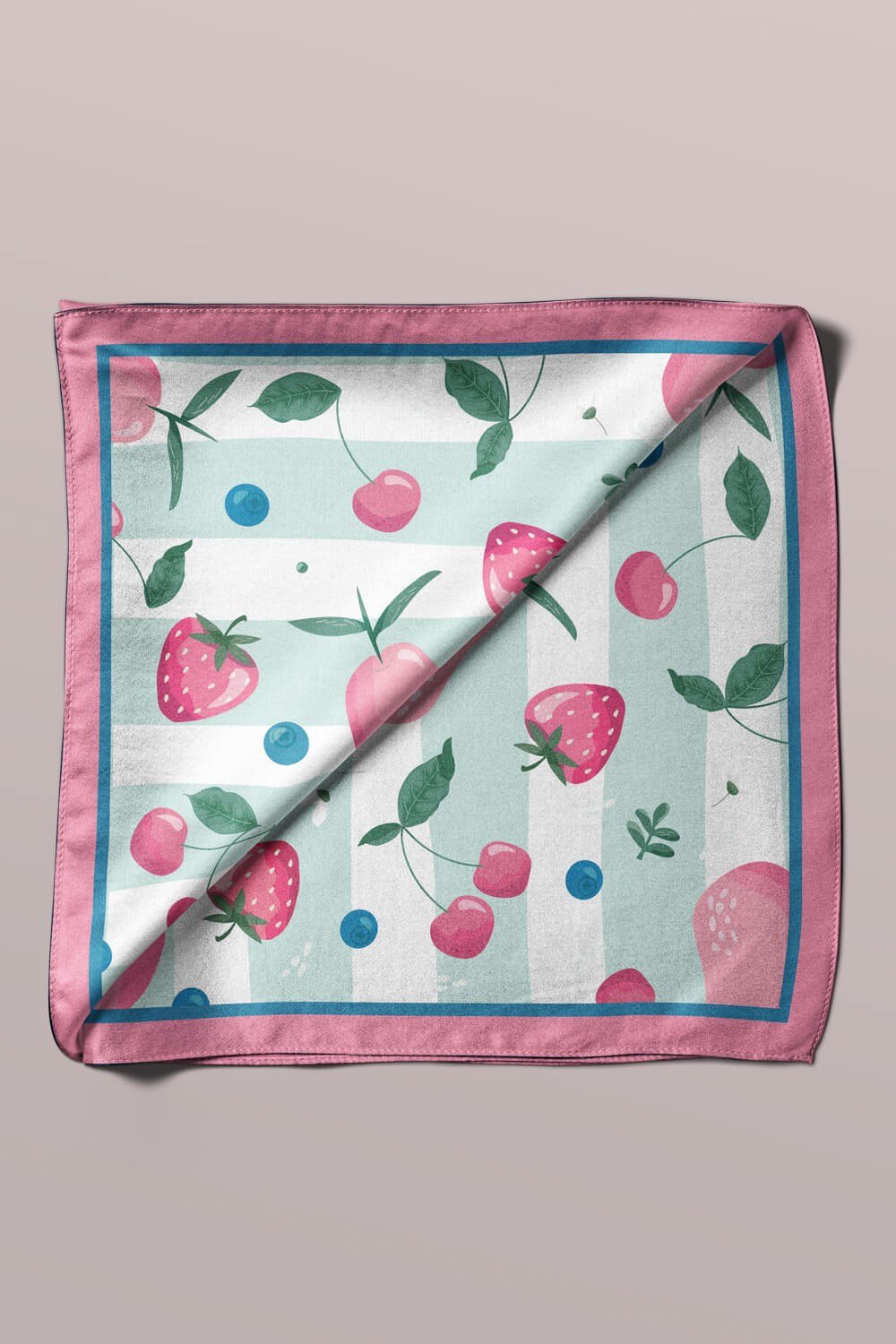 B60 Violla Çikolata Desenli Bandana
