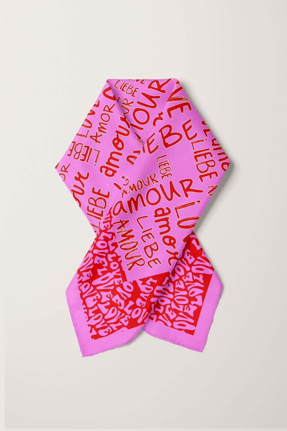 Vissona Amour Desenli İpek Bandana