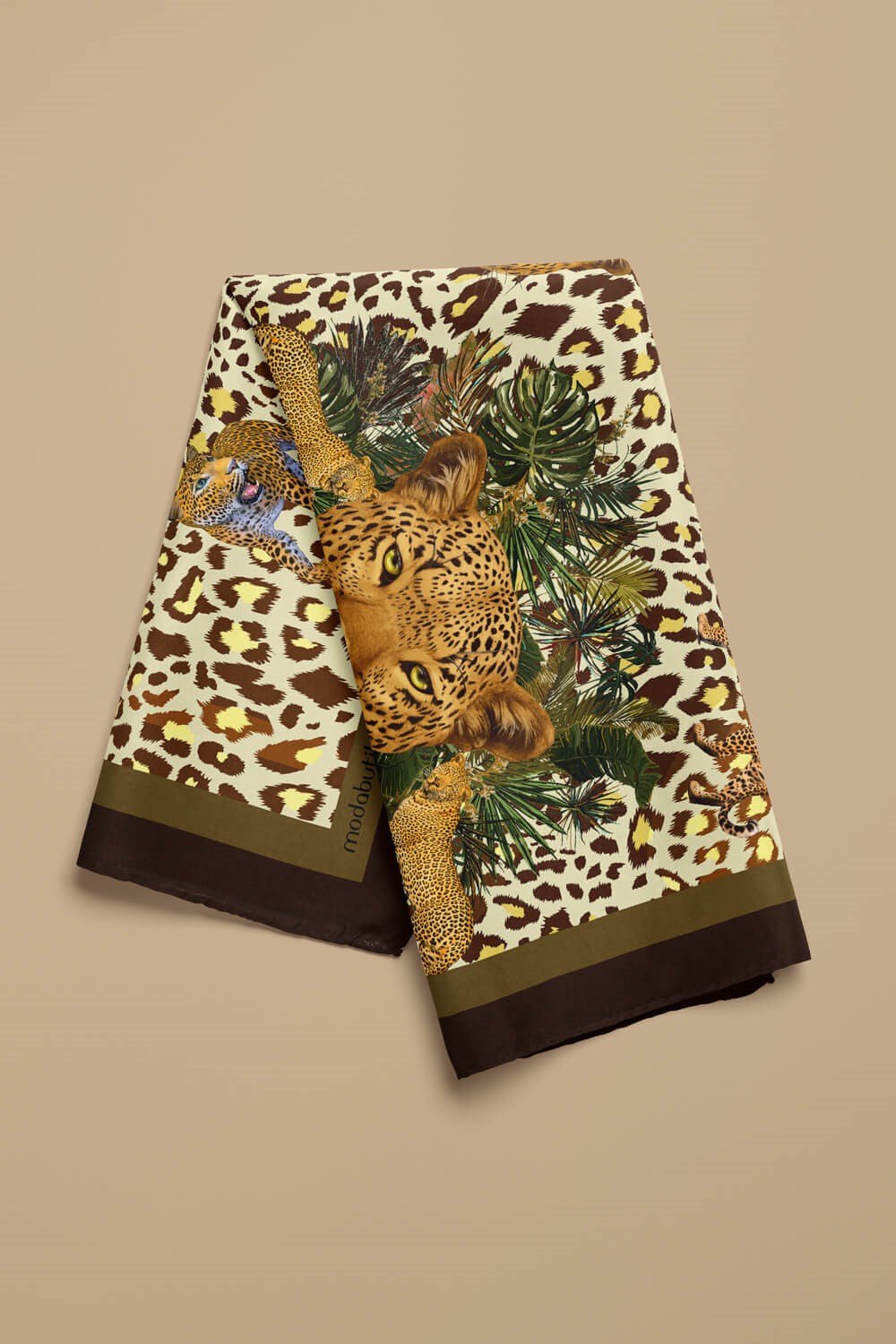Violla D58 Kadın Kaplan Desenli 50x50 Bandana HYL DG01288-22