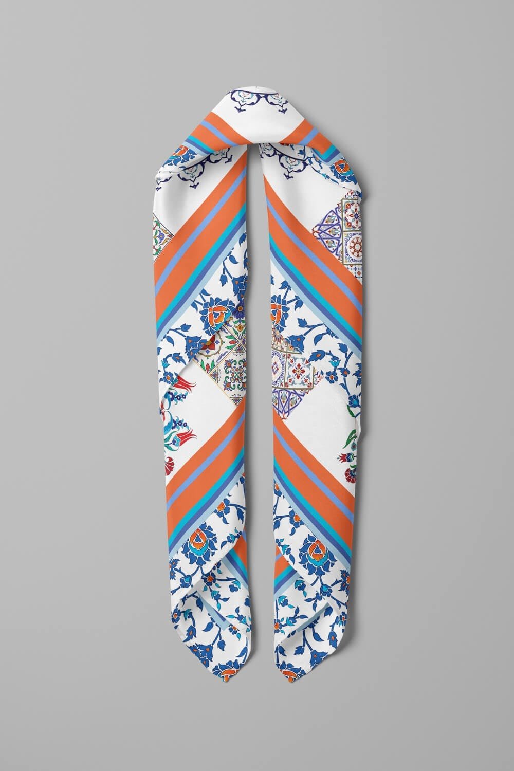 Y6 KADIN ÇİNİ DESENLİ BANDANA DG10244