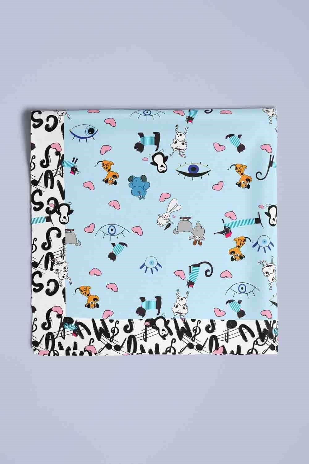 D15 Violla Köpek Bandanası Mavi 50x50