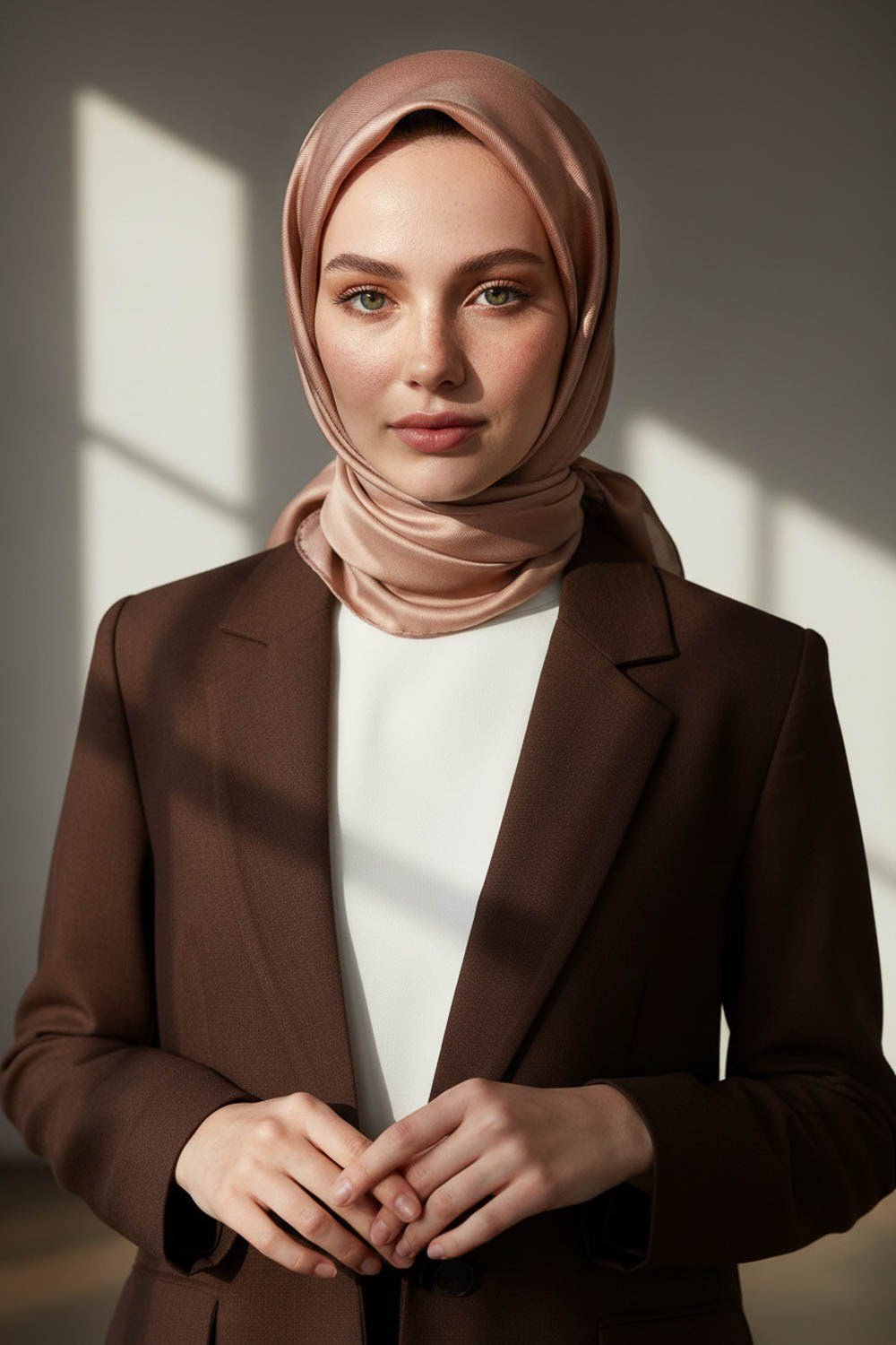 %100 Twill İpek Düz Soğan Kabuğu Renkli Daha Tok Exclusive Serisi 90x90 Eşarp Dikim Şekli : El Dikişi