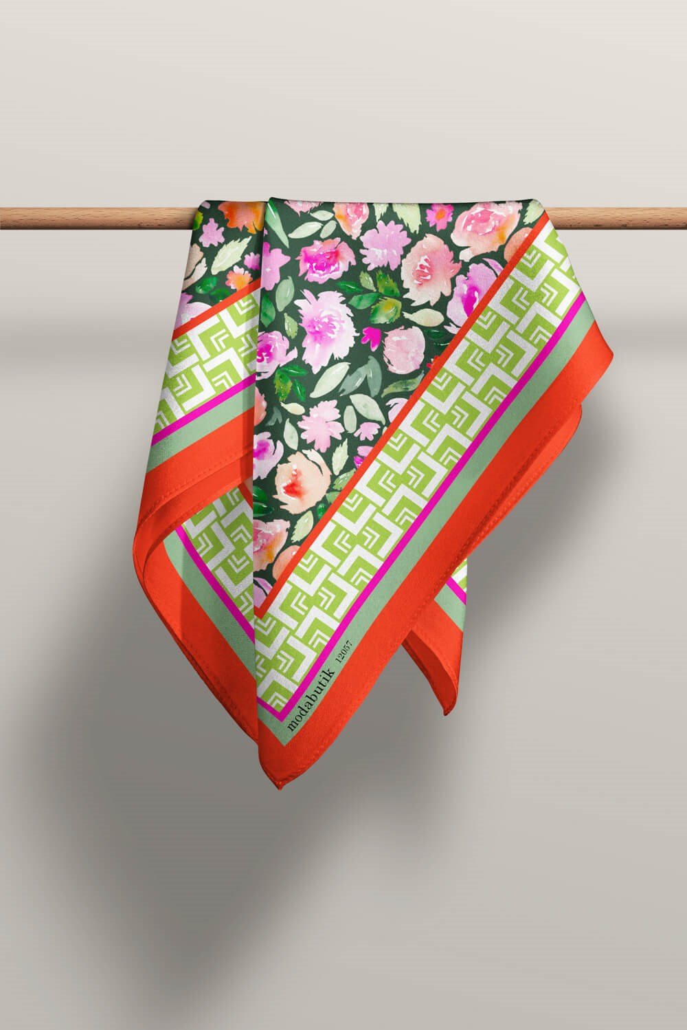 Violla Y93 WATERCOLOR  FLOWERS TASARIMLI BANDANA DG12057